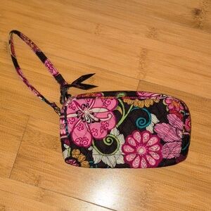 Vera Bradley Retired Mod Floral Pink Wristlet